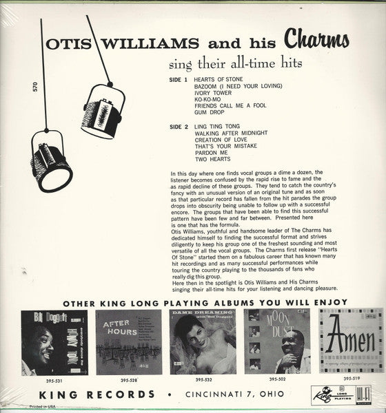 Otis Williams & The Charms : Sing Their All-Time Hits (LP, Comp, RE)