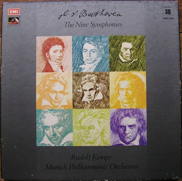 Ludwig van Beethoven, Münchner Philharmoniker, Rudolf Kempe : Beethoven The Nine Symphonies (8xLP, Quad + Box)