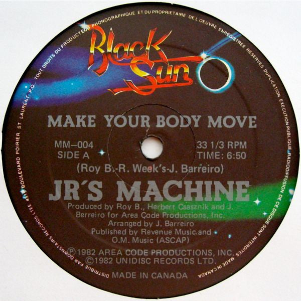 JR's Machine* : Make Your Body Move (12")