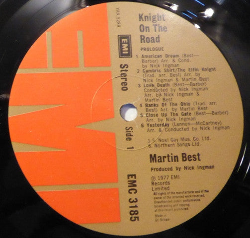 Martin Best : Knight On The Road (LP, Album)