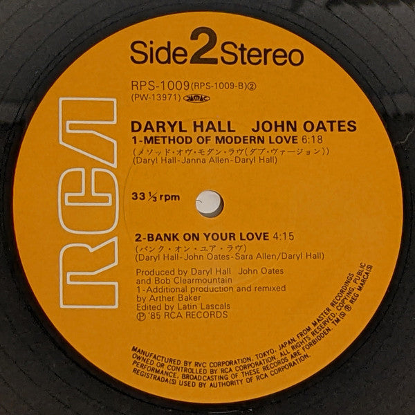 Daryl Hall & John Oates : Method Of Modern Love (12")