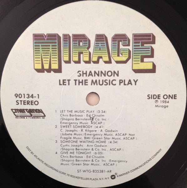 Shannon : Let The Music Play (LP, Album)