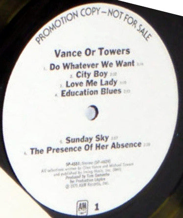 Vance Or Towers : Vance Or Towers (LP, Promo)