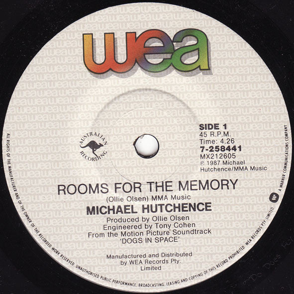 Michael Hutchence : Rooms For The Memory (7", Single)