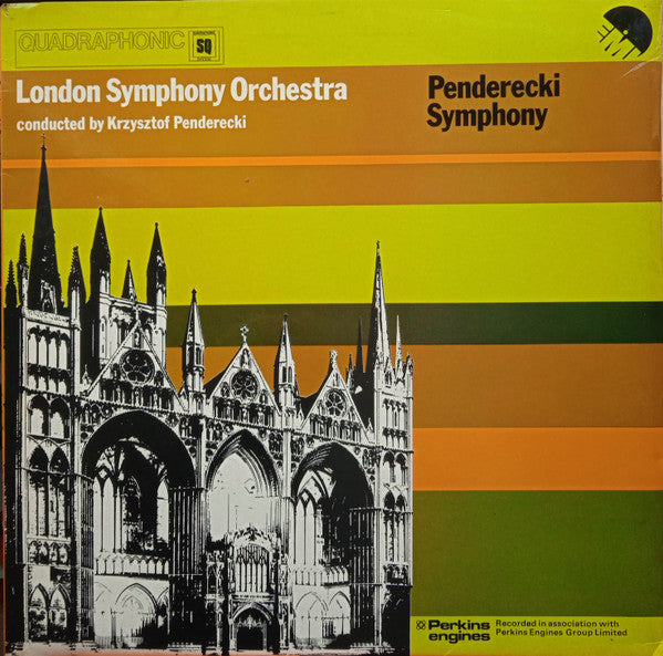 Krzysztof Penderecki / London Symphony Orchestra : Symphony / Anaklasis For Strings And Percussion (LP, Quad, Gat)