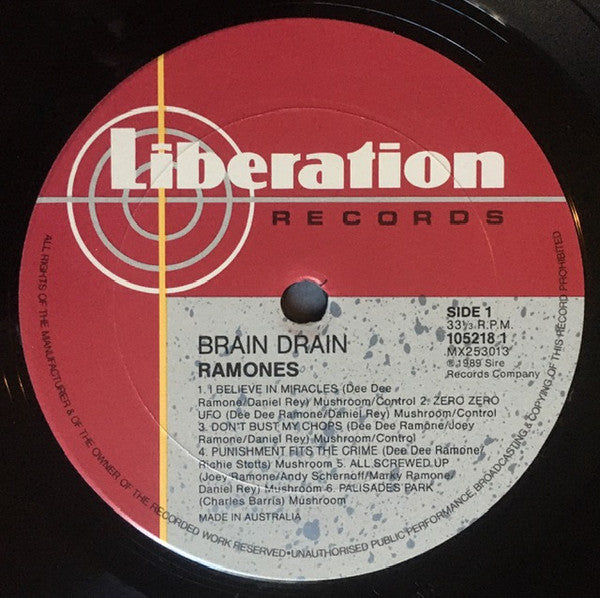 Ramones : Brain Drain (LP, Album)