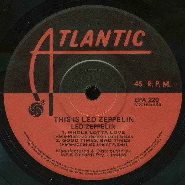 Led Zeppelin : This Is Led Zeppelin (7", EP, RE)