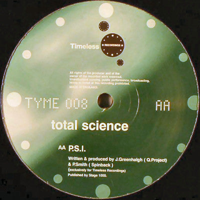 Total Science : Cashflow / P.S.I. (12")