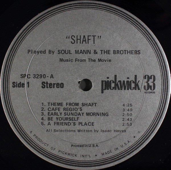 Soul Mann & The Brothers : Shaft (LP, Album)