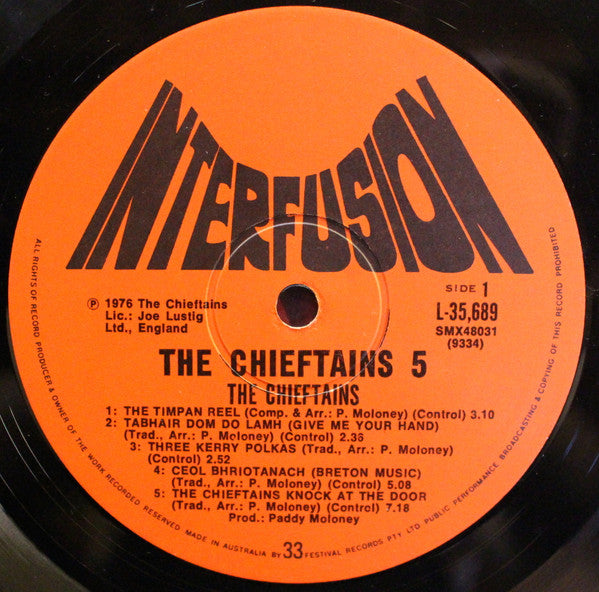 The Chieftains : The Chieftains 5 (LP, Album, (Ga)