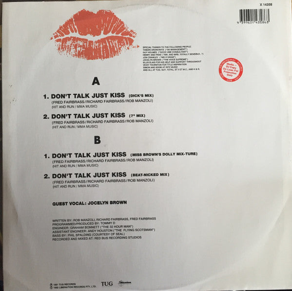 Right Said Fred : Don't Talk Just Kiss (12")