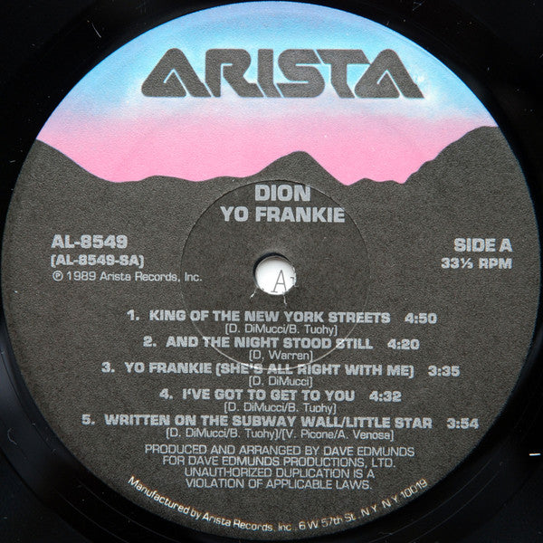 Dion (3) : Yo Frankie (LP, Album)
