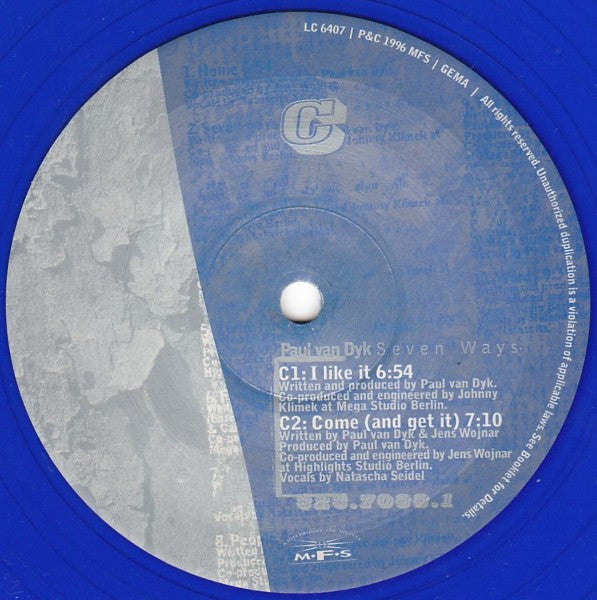Paul van Dyk : Seven Ways (2x12", Album, Blu)