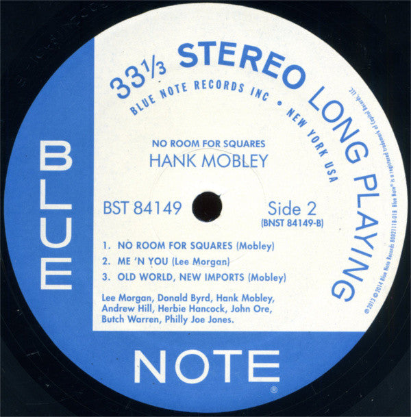 Hank Mobley : No Room For Squares (LP, Album, RE)