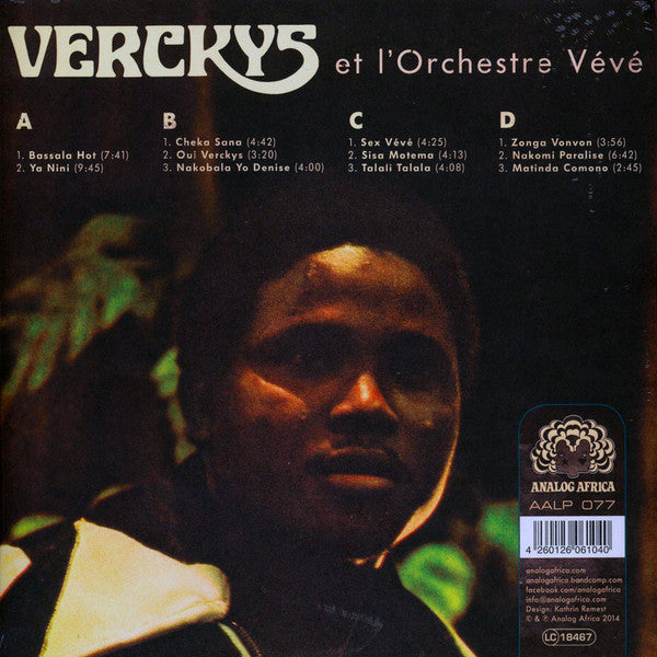 Verckys Et Orchestre Veve : Congolese Funk, Afrobeat & Psychedelic Rumba 1969-1978 (2xLP, Comp, Gat)