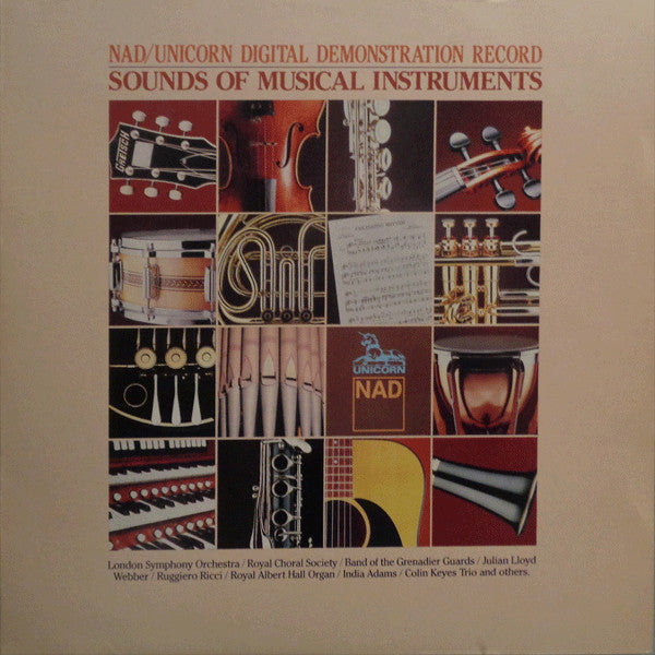 Various : Sounds Of Musical Instruments - NAD / Unicorn Digital Demonstration Record (LP, Comp)