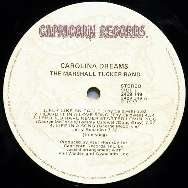 The Marshall Tucker Band : Carolina Dreams (LP, Album, Gat)