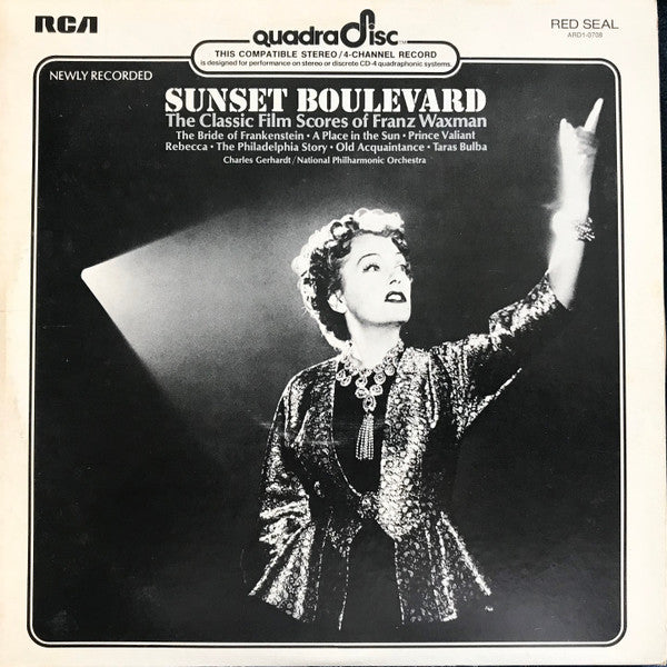 Franz Waxman / National Philharmonic Orchestra / Charles Gerhardt : Sunset Boulevard - The Classic Film Scores Of Franz Waxman (LP, Album, Quad)