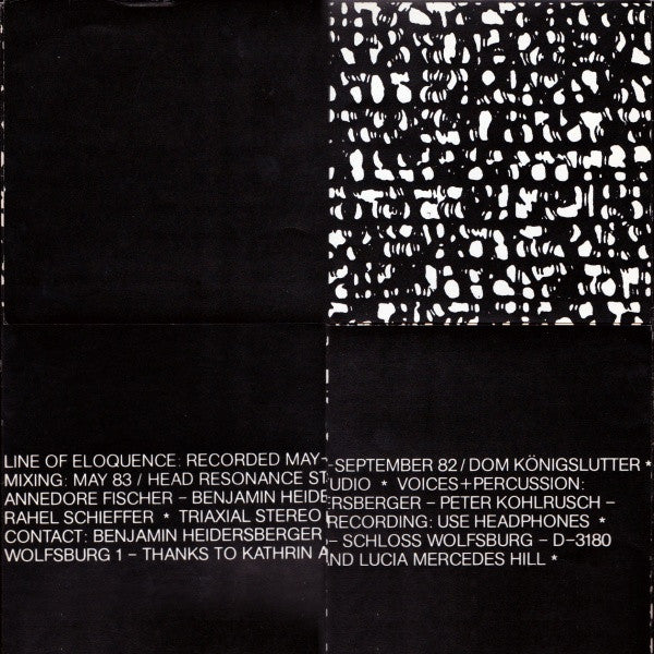 Head Resonance : Line Of Eloquence (LP, Album)