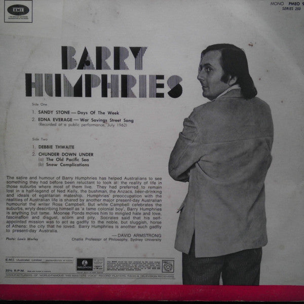 Barry Humphries : Barry Humphries (LP, Album, Mono)