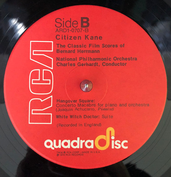 Charles Gerhardt, National Philharmonic Orchestra, Bernard Herrmann : Citizen Kane (The Classic Film Scores Of Bernard Herrmann) (LP, Album, Quad, Qua)