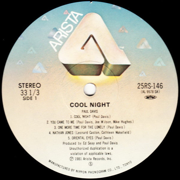 Paul Davis (3) : Cool Night (LP, Album)