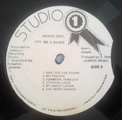 Jackie Opel : Cry Me A River (LP, RE)