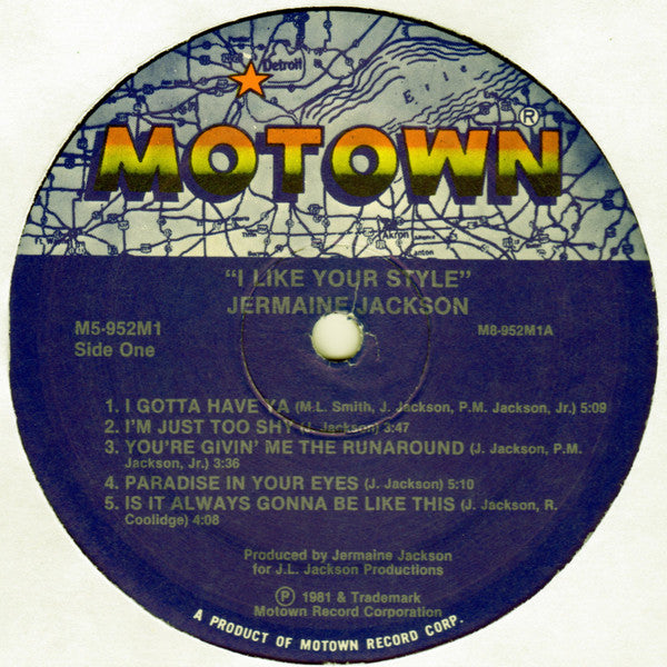 Jermaine Jackson : I Like Your Style (LP, Album, M/Print)