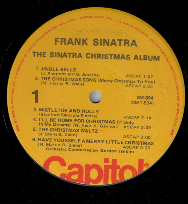 Frank Sinatra : The Sinatra Christmas Album (LP, Album, RE, Yel)