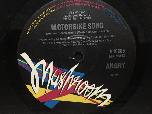 Angry* : Heaven / Motorbike Song (7", Single)