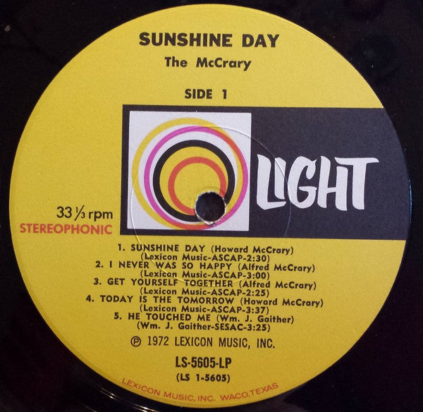 The McCrary* : Sunshine Day (LP, Album)