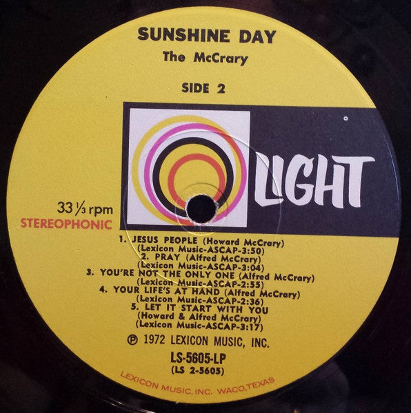 The McCrary* : Sunshine Day (LP, Album)