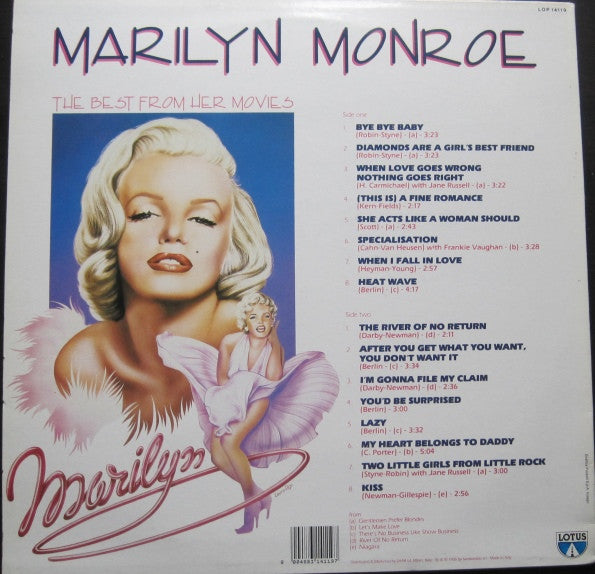 Marilyn Monroe : The Best From Her Movies (LP, Comp)