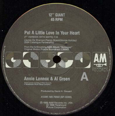 Annie Lennox / Al Green : Put A Little Love In Your Heart (12", Single, Ltd)