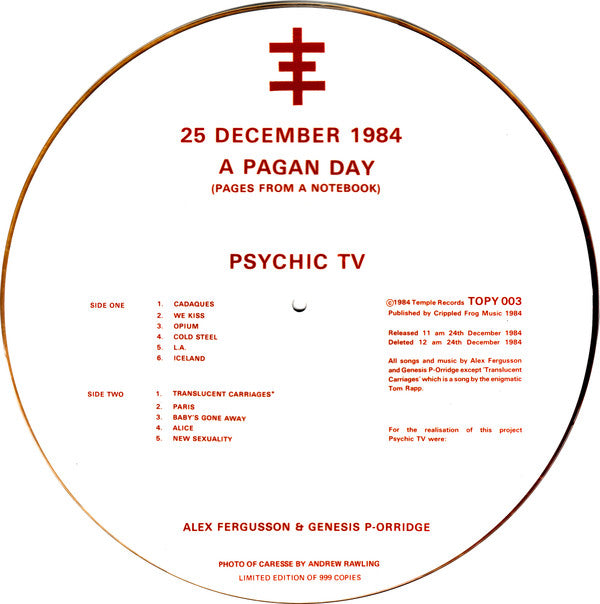 Psychic TV : A Pagan Day (Pages From A Notebook) (LP, Ltd, Pic)