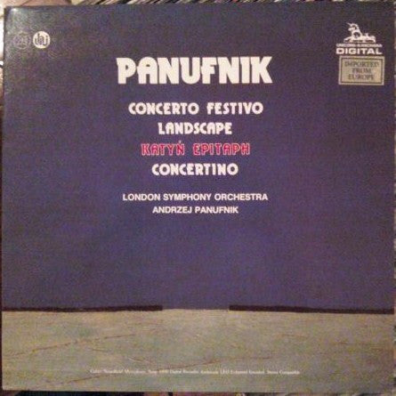 Panufnik*, London Symphony Orchestra : Concerto Festivo / Landscape / Katyń Epitaph / Concertino (LP, Amb)