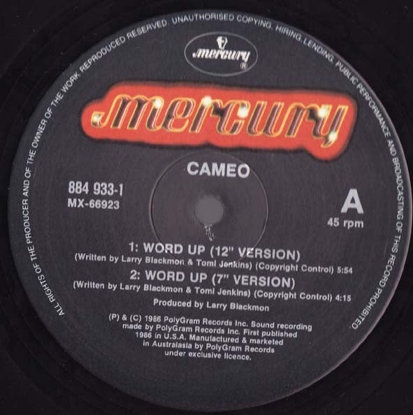 Cameo : Word Up! (12")