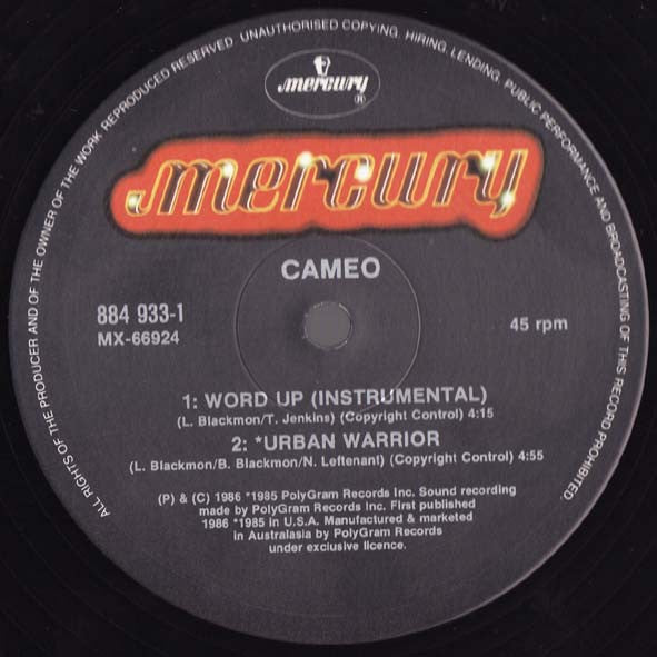 Cameo : Word Up! (12")