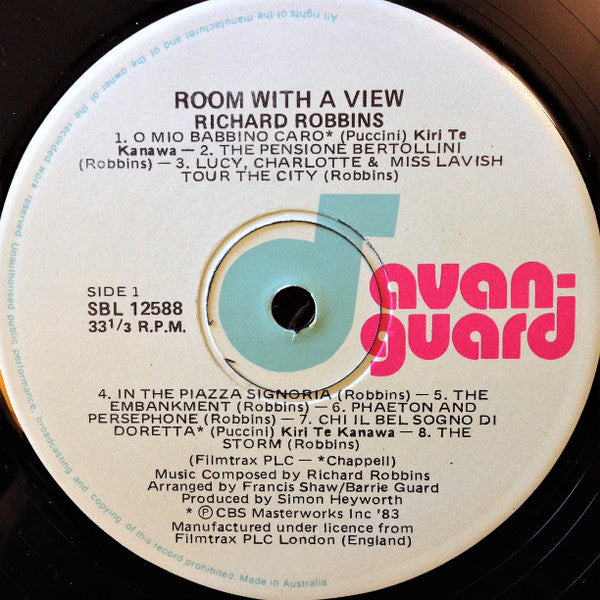 Richard Robbins Featuring Kiri Te Kanawa : A Room With A View (Original Soundtrack) (LP, Album)