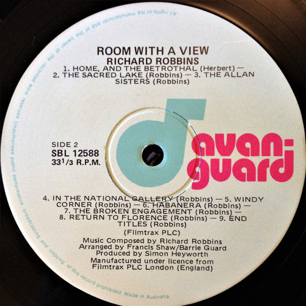 Richard Robbins Featuring Kiri Te Kanawa : A Room With A View (Original Soundtrack) (LP, Album)