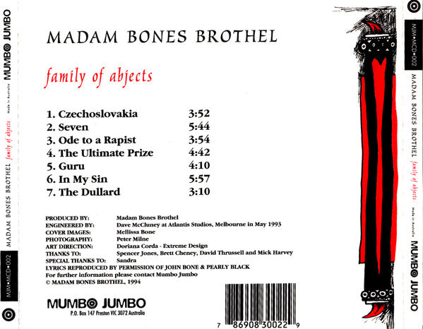 Madam Bones Brothel : Family Of Abjects (CD, Album)