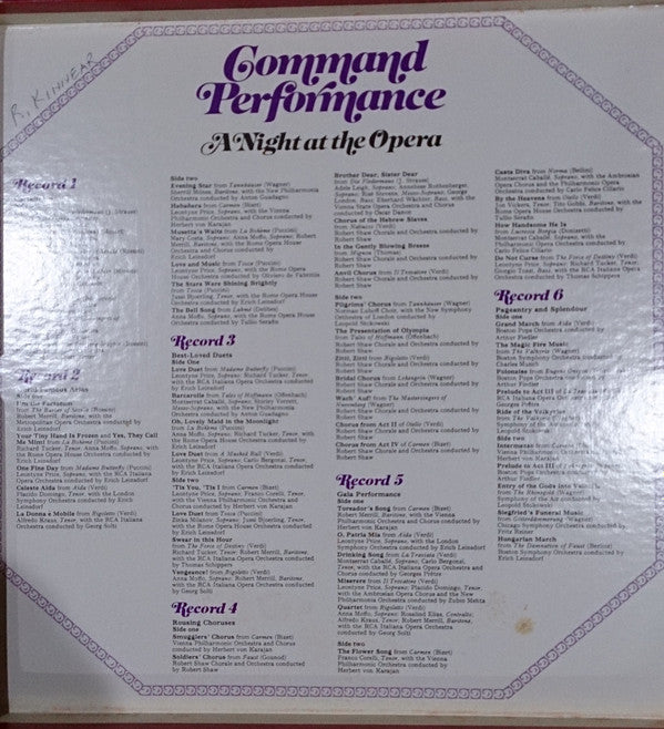 Various : Command Performance - A Night At The Opera (6xLP, Comp, Cyc + Box)