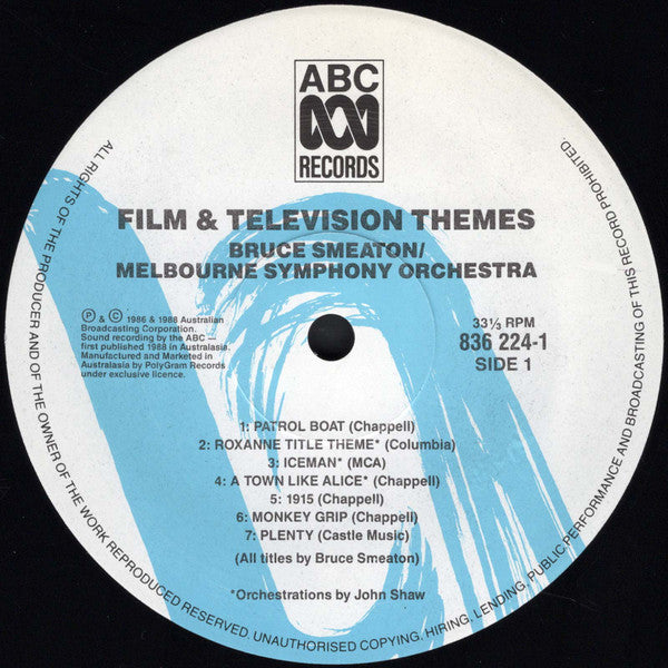 Bruce Smeaton : Film And Television Themes (LP, Comp)