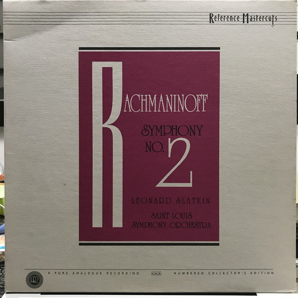 Rachmaninoff* - Leonard Slatkin / Saint Louis Symphony Orchestra : Symphony No. 2 In E Minor, Op. 27 (LP, Album, Ltd, Num, Ana)