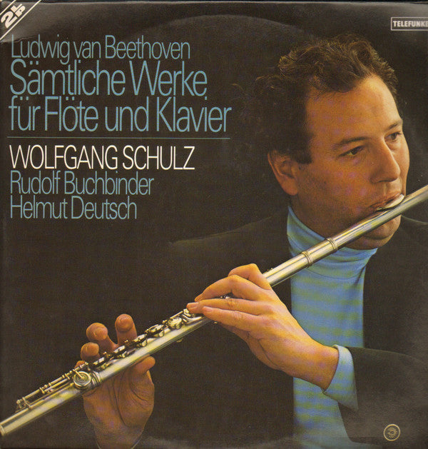 Ludwig van Beethoven, Wolfgang Schulz (3), Rudolf Buchbinder, Helmut Deutsch : Sämtliche Werke für Flöte und Klavier (2xLP, Gat)