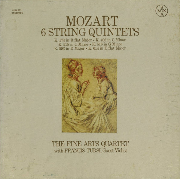 Mozart* - The Fine Arts Quartet With Francis Tursi : 6 String Quintets (3xLP, Album + Box)