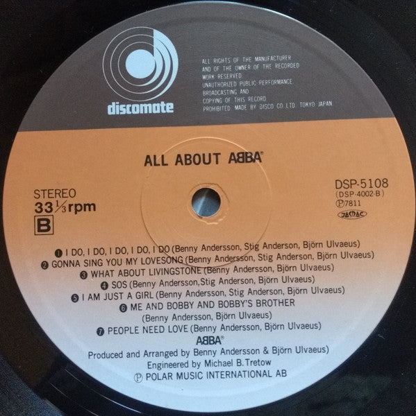 ABBA : All About ABBA (LP, Comp, RE)