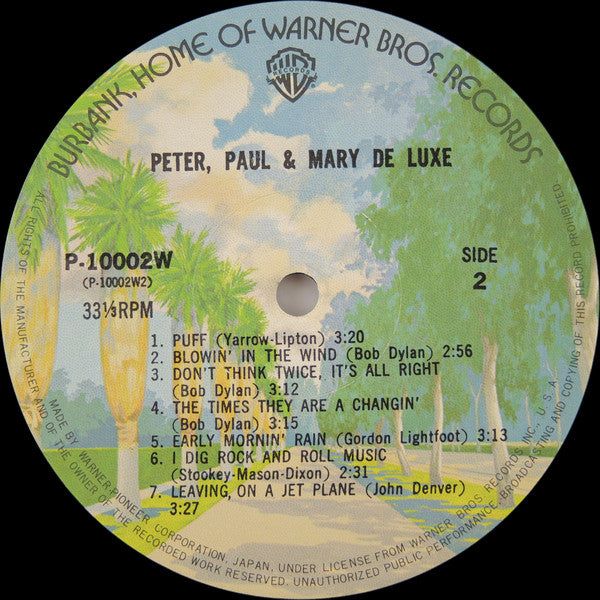Peter, Paul & Mary : Peter, Paul & Mary De Luxe (LP, Comp, Gat)