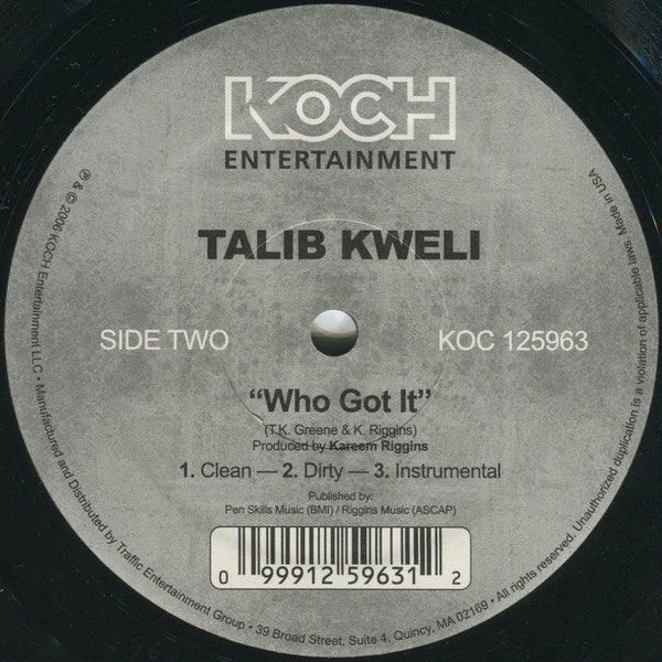 Talib Kweli : Fly That Knot / Who Got It (12")