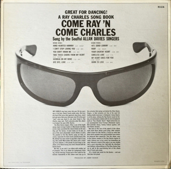 The Allan Davies Singers : Come Ray 'N Come Charles (LP)